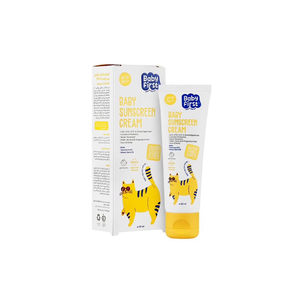 0206623_-spf30 (1) کرم ضد آفتاب کودکان بیبی فرست سی گل SPF 30 (50 میل) - تصویر 1