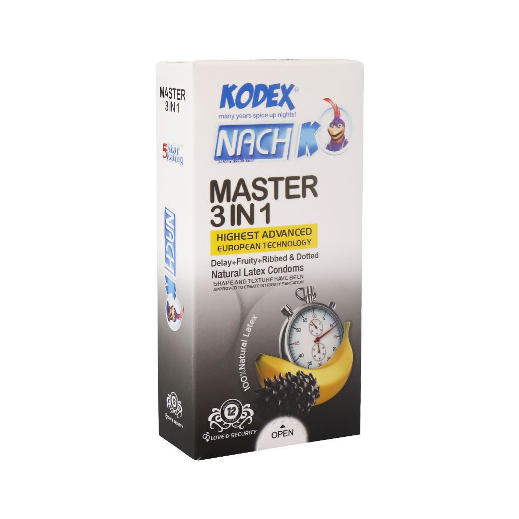 Nachkodex-Master-3-in-1-Condoms کاندوم سه کاره کدکس مدل مستر - تصویر 1