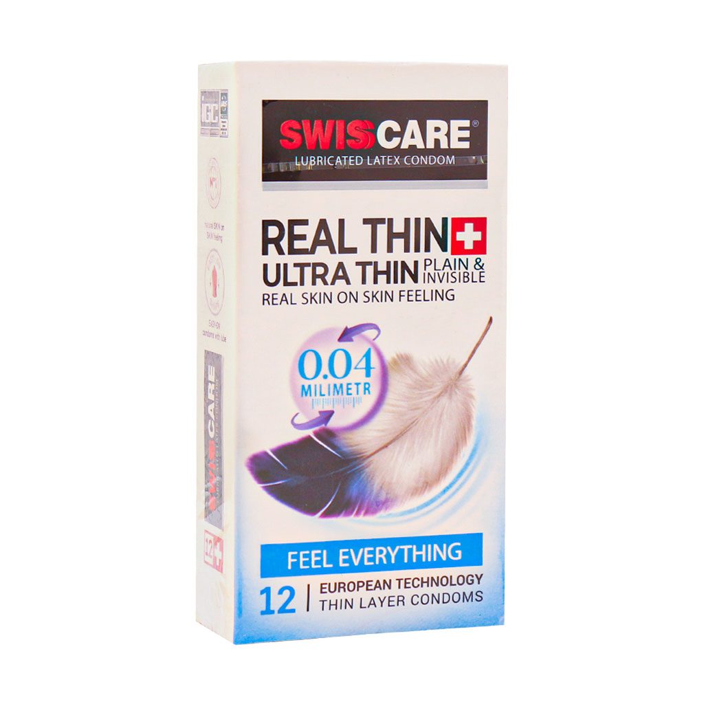 Swiss-Care-Real-Thin-Ultra-Thin-Condoms-12 کاندوم بسیار نازک سوئیس کر مدل Real Thin Ultra Thin - تصویر 1