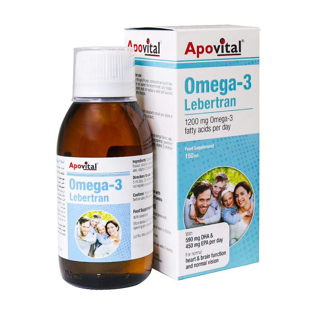 Apovital-Omega-3-Surup شربت امگا ۳ آپوویتال(۱۵۰ میلی لیتر) - تصویر 1