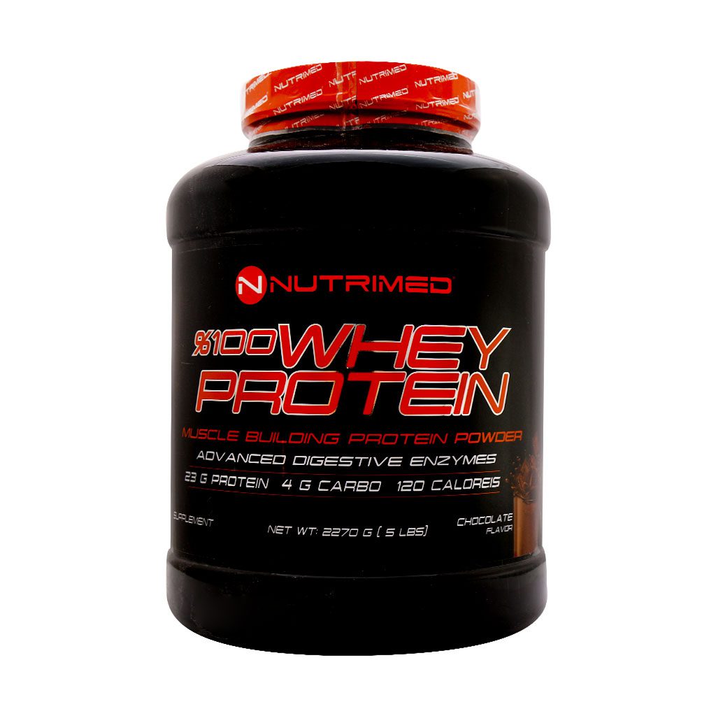 Nutrimed-Whey-Protein-100-2270-g-choco پودر پروتئین وی 2270 گرمی نوتریمد (شکلات) - تصویر 1