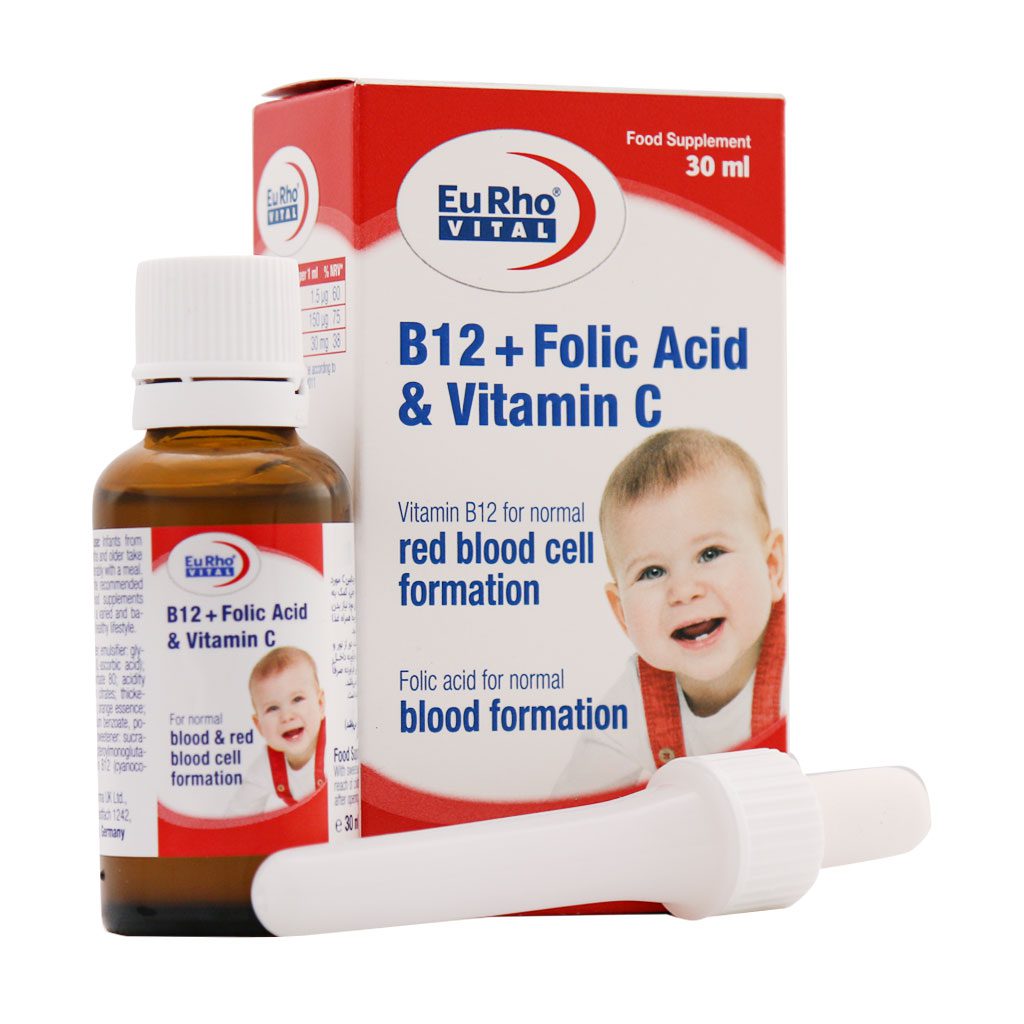قطره B12 فولیک اسید و ویتامین C یوروویتال قطره B12 فولیک اسید و ویتامین C یوروویتال