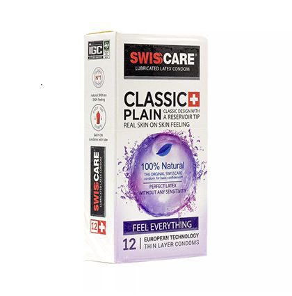 CLASSIC-PLAIN1 کاندوم سویس کر برای مقاربت دردناک classic plain (12 عدد) - تصویر 1