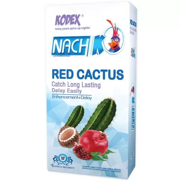 کاندوم تاخیری،خاردار،انار،رد کاکتوس کدکس Kodex Red Cactus Condom