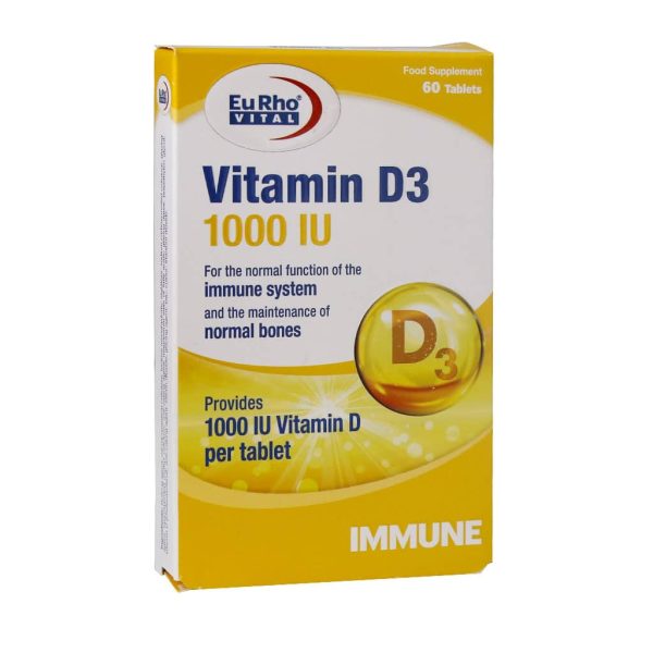 قرص ویتامین D3 یوروویتال 1000