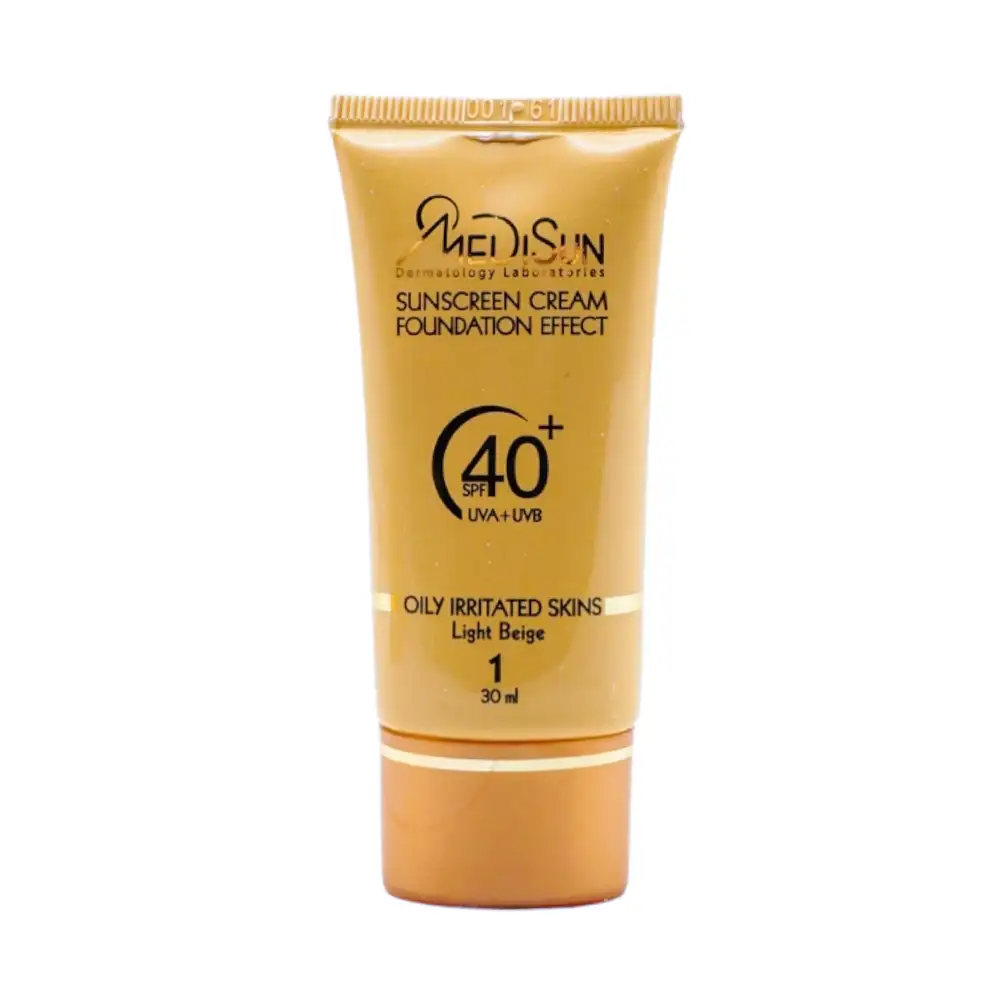 کرم-ضد-آفتاب-بژ-روشن-مدیسان کرم ضد آفتاب SPF40+ پوست چرب و حساس مدیسان 30 میل (بژ روشن 1) - تصویر 1