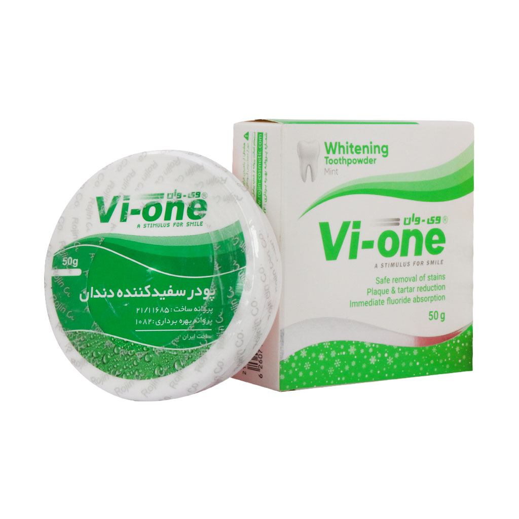 پودر سفید کننده دندان نعناع وی وان پودر سفید کننده دندان وی وان طعم نعنا (50 گرم) - تصویر 1
