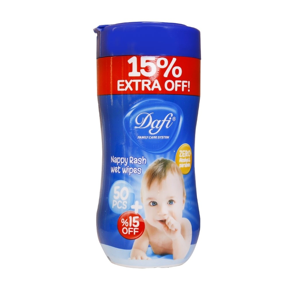 0015862_-50- دستمال مرطوب کودک دافی ضد حساسیت و آلرژی 50 عددی - تصویر 1