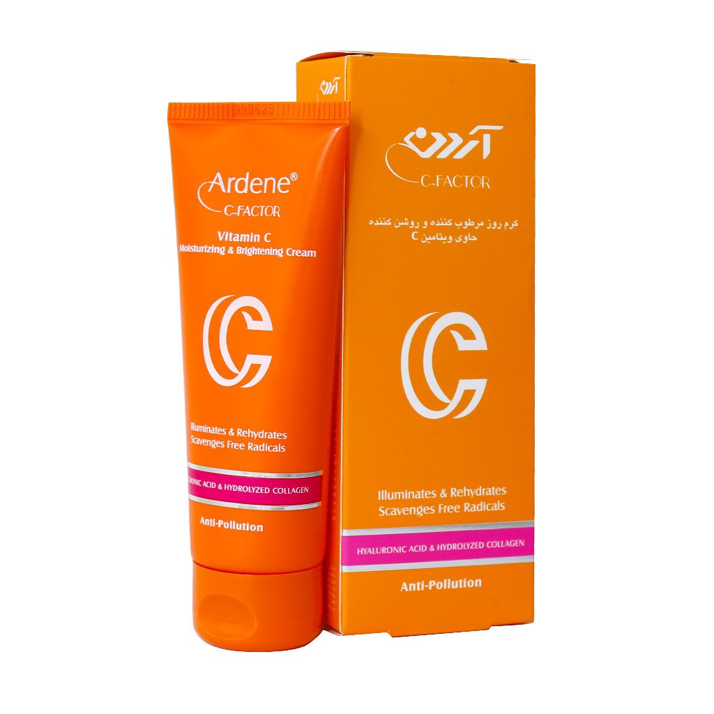 کرم روز مرطوب کننده و روشن کننده حاوی ویتامین c آردن