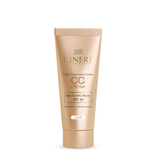 cinere-spf40-light-cc-cream-40ml کرم پودر روشن کننده سینره سی سی کرم spf 40 (میل 40) - Image 1