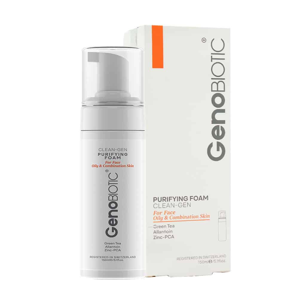Geno-Biotic-Foam-Skin-Cleaning-for-Oily-and-Combination-Skin فوم شستشو صورت ژنوبایوتیک پوست چرب و مختلط (150 میل) - Image 1