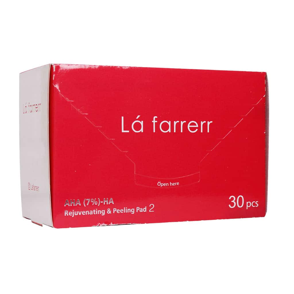 پد جوان کننده و لایه بردار AHA 7 درصد پد پاکسازی و لایه بردار لافارر حاوی آلفا هیدروکسی اسید 7درصد وبتا هیدروکسی 1/5 برای صورت وگردن (30عدد) - Image 1