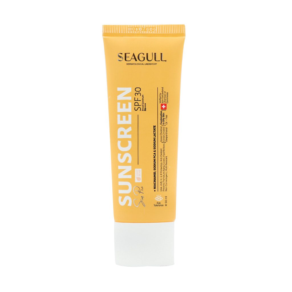 Seagull-Tinted-Sunscreen-SPF-30-cream-Oil-Free-50-ml-1 کرم ضد آفتاب فاقد چربی SPF30 سی گل