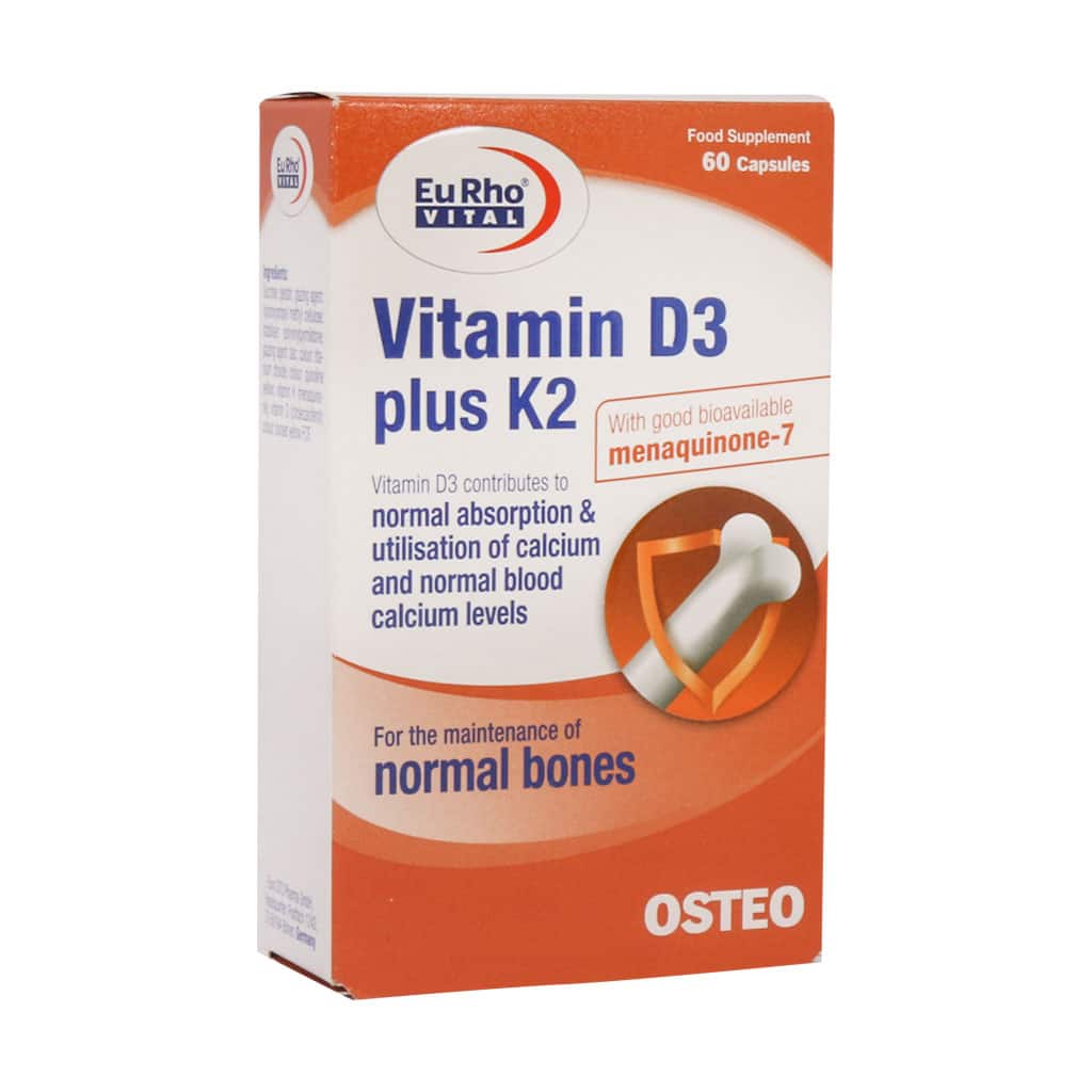 کپسول ویتامین D3 1000 پلاس K2 یوروویتال کپسول ویتامین D3 1000 پلاس K2 یوروویتال