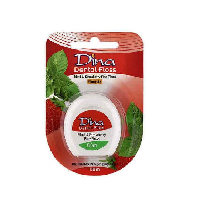 productPics-17182864504441 نخ دندان نازک دینا با اسانس نعنا و توت فرنگی(50 متر) - Image 1
