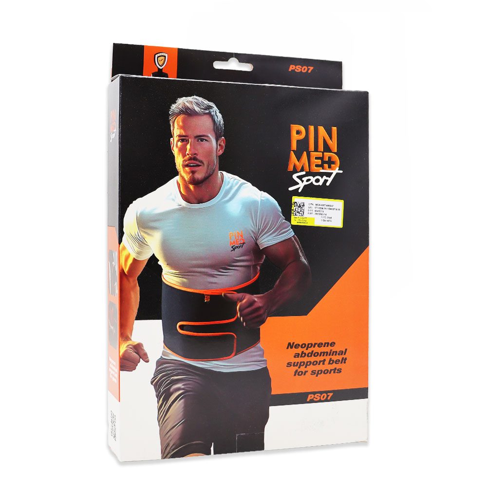 PinMed-Neoprene-sports-brace-2 شکم بند لاغری ورزشی سایز UNI نئوپرن - تصویر 1