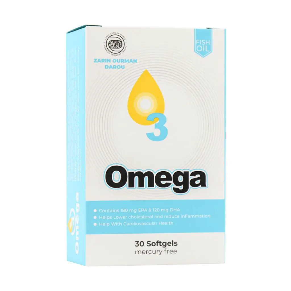Zarin-Ourman-Darou-Omega3-1000-Mg-30-Caps کپسول امگا3 زرین اورمان دارو (30 عددی) - تصویر 1