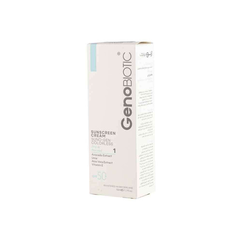 کرم-ضد-آفتاب-بی-رنگ-ژنوبایوتیک-مدل-Sunogen-با-SPF50-مناسب-پوست-خشک-و-معمولی-حجم-50-میل-2-medium کرم ضد آفتاب SPF50 مناسب پوست های خشک و معمولی 1 ژنوبایوتیک (50 میل) - تصویر 1