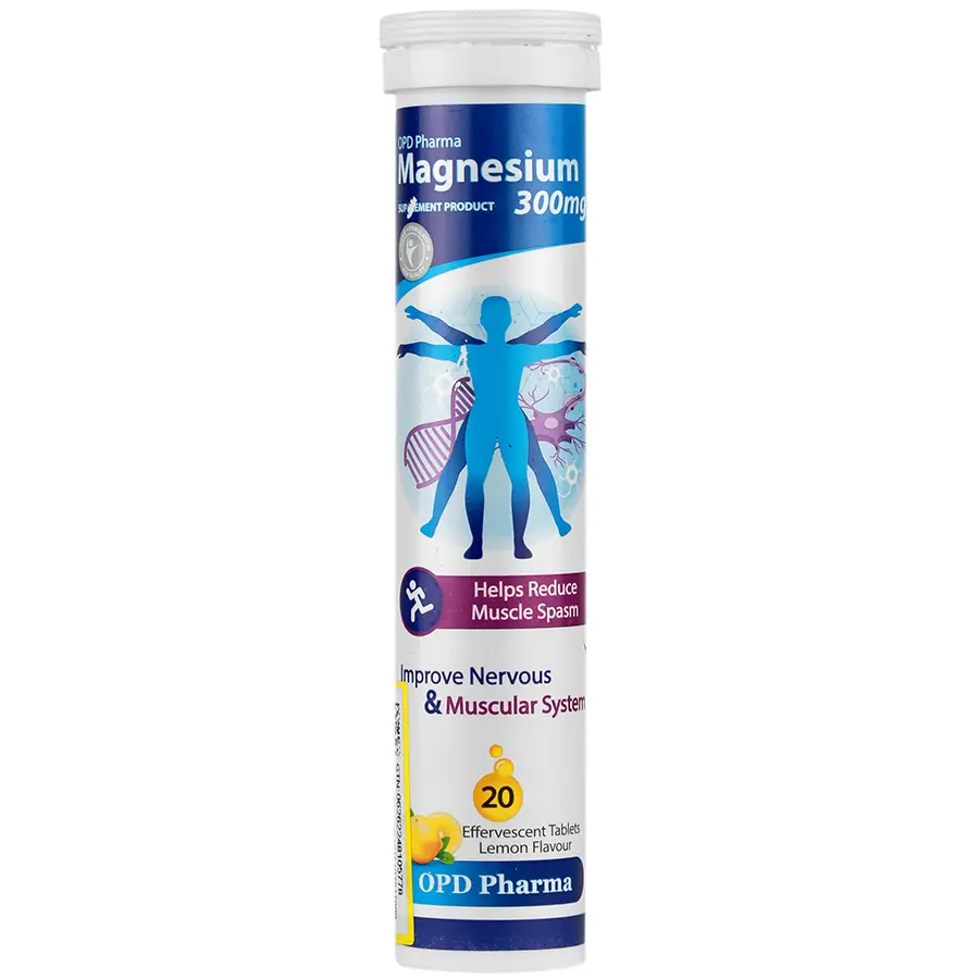 Magnesium 300 mg OPD Pharma قرص جوشان منیزیم 300 میلی گرم او پی دی فارما 20 عددی