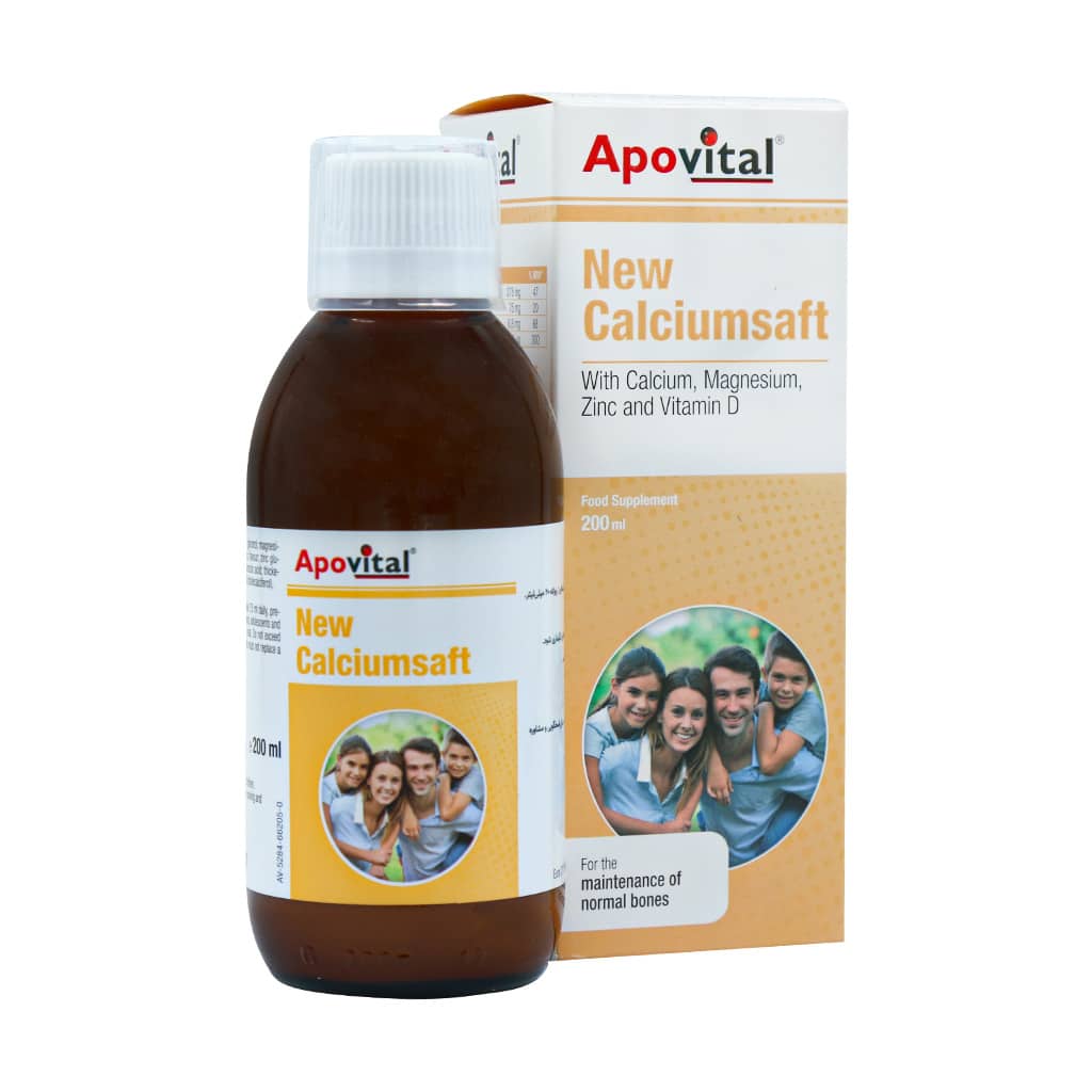 Apovital-Calciumsaft-Syrup-200-1 شربت کلسیم سافت آپوویتال 200 میلی لیتر